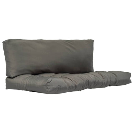vidaXL Pallet Cushions 2 pcs Grey Polyester