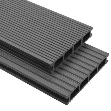 WPC Decking Boards with Accessories 20 m² 2.2 m Grey