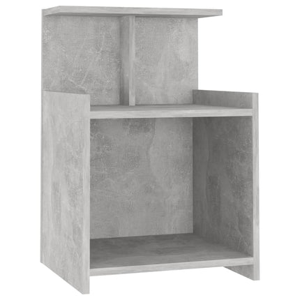vidaXL Bed Cabinet Concrete Grey 40x35x60 cm Chipboard