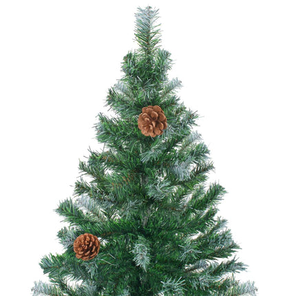 vidaXL Frosted Christmas Tree with LEDs&Pinecones 150 cm