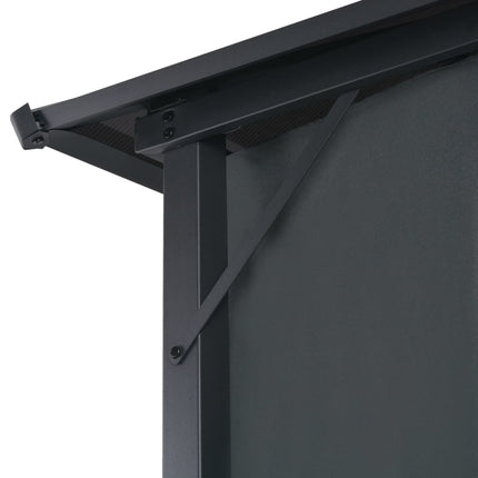 vidaXL Gazebo with Curtain Aluminium 4x3x2.6 m Black