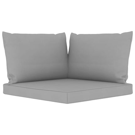 vidaXL Pallet Sofa Cushions 3 pcs Grey Fabric