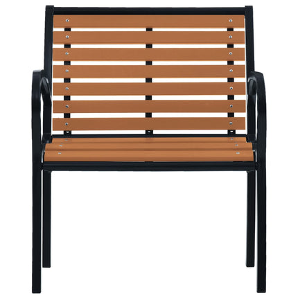 Garden Chairs 2 pcs Steel and WPC Black and Brown