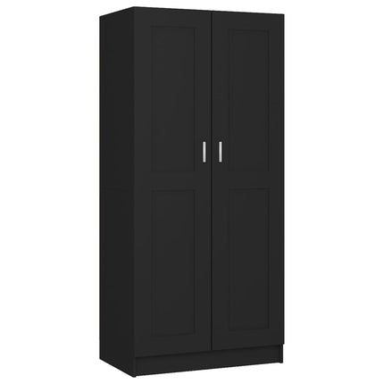 Wardrobe Black 82.5x51.5x180 cm Engineered Wood