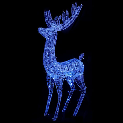 XXL Acrylic Christmas Reindeer 250 LED 180 cm Blue