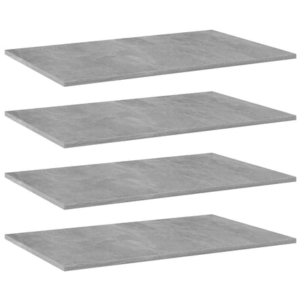 vidaXL Bookshelf Boards 4 pcs Concrete Grey 80x50x1.5 cm Chipboard