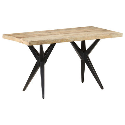 vidaXL Dining Table 140x70x76 cm Rough Mango Wood