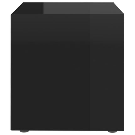 vidaXL TV Cabinet High Gloss Black 37x35x37 cm Chipboard