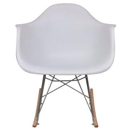 vidaXL Rocking Chair White Plastic