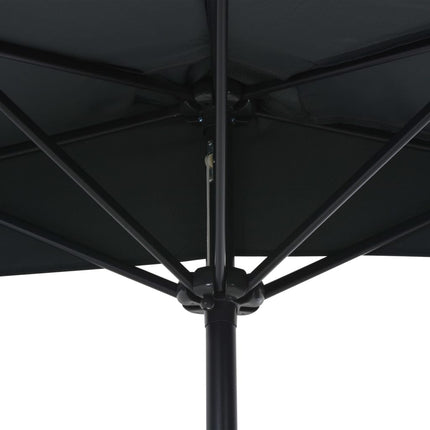 vidaXL Balcony Parasol with Aluminium Pole Anthracite 270x135 cm Half