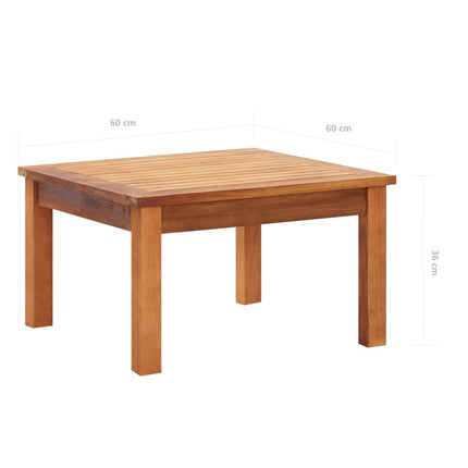 vidaXL Garden Coffee Table 60x60x36 cm Solid Acacia Wood