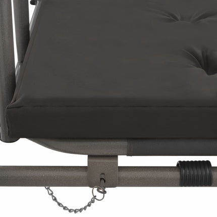 vidaXL Outdoor Swing Bench with Canopy Anthracite 192x118x175 cm Steel