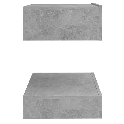 vidaXL Bedside Cabinets 2 pcs Concrete Grey 60x35 cm Chipboard