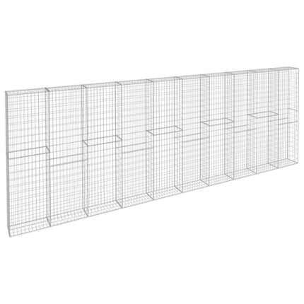 Gabion Wall with Covers Galvanised Steel 600x30x200 cm