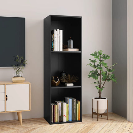 vidaXL Book Cabinet/TV Cabinet Black 36x30x114 cm Chipboard