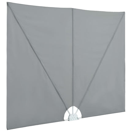 vidaXL Collapsible Terrace Side Awning Grey 400x200 cm