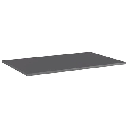 vidaXL Bookshelf Boards 4 pcs High Gloss Grey 80x50x1.5 cm Chipboard