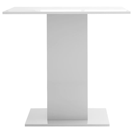 vidaXL Dining Table High Gloss White 80x80x75 cm Chipboard
