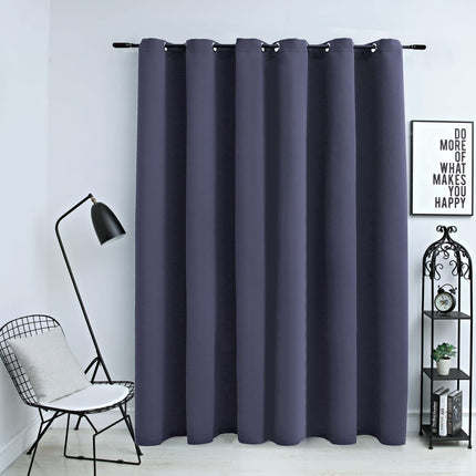 vidaXL Blackout Curtain with Metal Rings Anthracite 290x245 cm