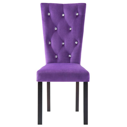 Dining Chairs 6 pcs Purple Velvet