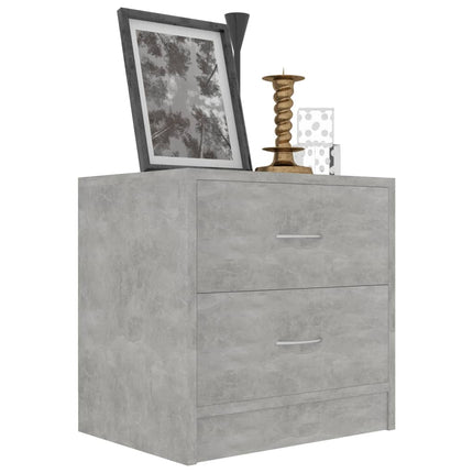 vidaXL Bedside Cabinet Concrete Grey 40x30x40 cm Chipboard