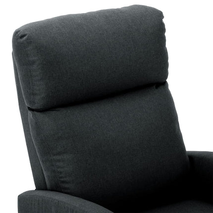 Electric Massage Reclining Chair Dark Grey Fabric