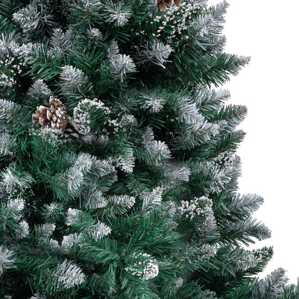 vidaXL Artificial Christmas Tree with LEDs&Ball Set&Pine Cones 150 cm