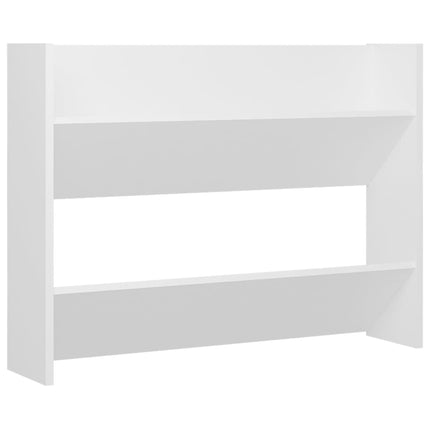vidaXL Wall Shoe Cabinet 2 pcs White 80x18x60 cm Chipboard
