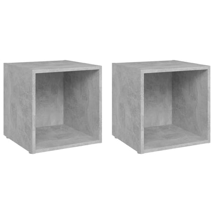 vidaXL TV Cabinets 2 pcs Concrete Grey 37x35x37 cm Chipboard