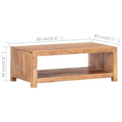 vidaXL Coffee Table 80x45x30 cm Solid Sheesham Wood