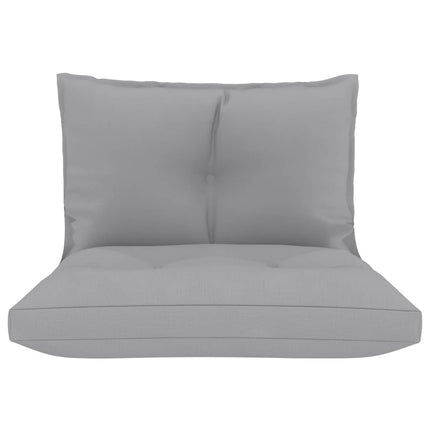 vidaXL Pallet Sofa Cushions 2 pcs Grey Fabric