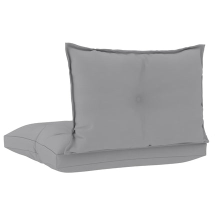 vidaXL Pallet Sofa Cushions 2 pcs Grey Fabric