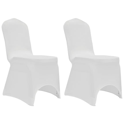 vidaXL Chair Cover Stretch White 12 pcs