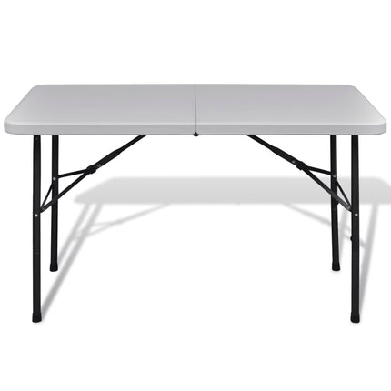 vidaXL Foldable Garden Table 122 cm HDPE White
