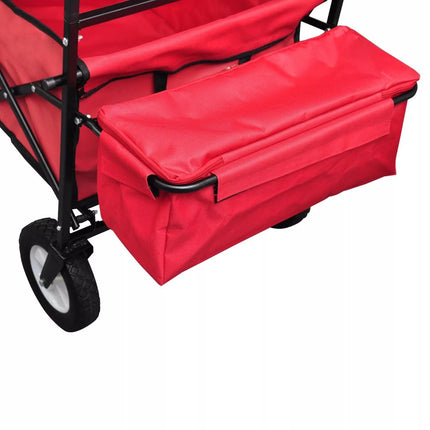 Foldable hand truck with roof