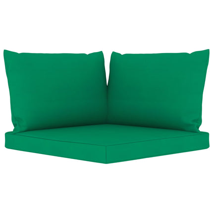 vidaXL Pallet Sofa Cushions 3 pcs Green Fabric