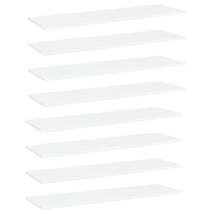 vidaXL Bookshelf Boards 8 pcs White 100x30x1.5 cm Chipboard