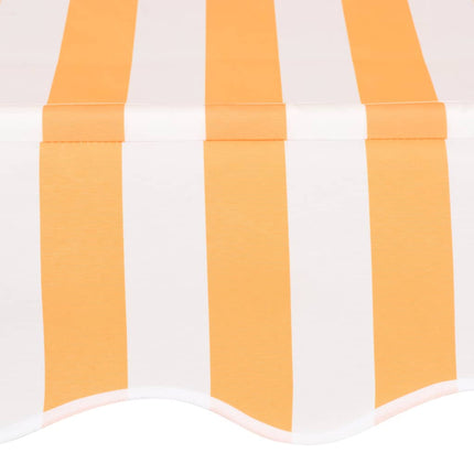 vidaXL Manual Retractable Awning 300 cm Orange and White Stripes