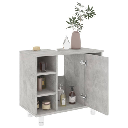 vidaXL Bathroom Cabinet Concrete Grey 60x32x53.5 cm Chipboard