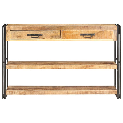 Sideboard 120x30x75 cm Solid Rough Mango Wood