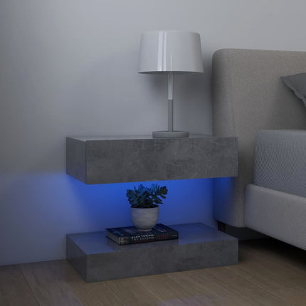 vidaXL TV Cabinet with LED Lights Concrete Grey 60x35 cm