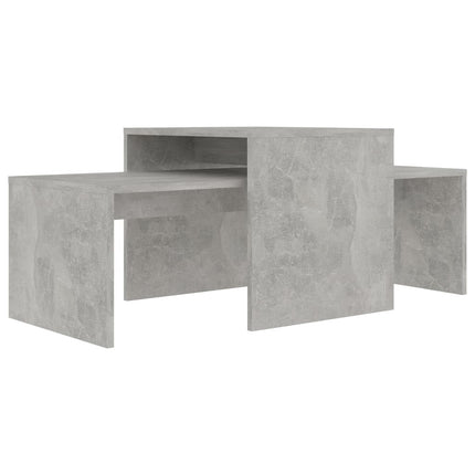 vidaXL Coffee Table Set Concrete Grey 100x48x40 cm Chipboard