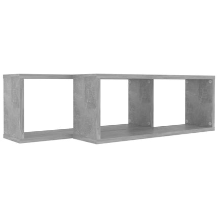 vidaXL Wall Shelves 2 pcs Concrete Grey 60x15x23 cm Chipboard