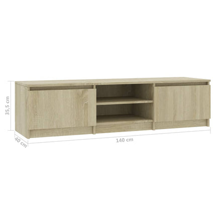 vidaXL TV Cabinet Sonoma Oak 140x40x35.5 cm Chipboard