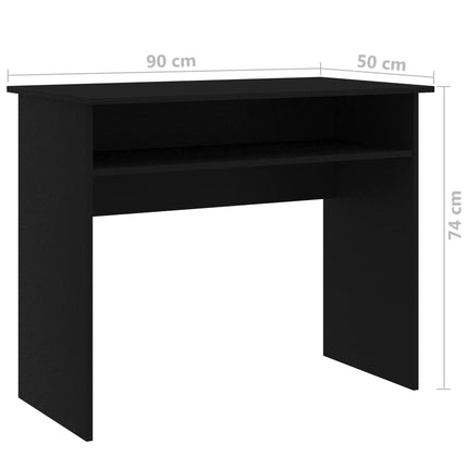 vidaXL Desk Black 90x50x74 cm Chipboard
