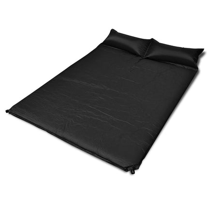 vidaXL Black Self-inflating Sleeping Mat 190x130x5 cm (Double)