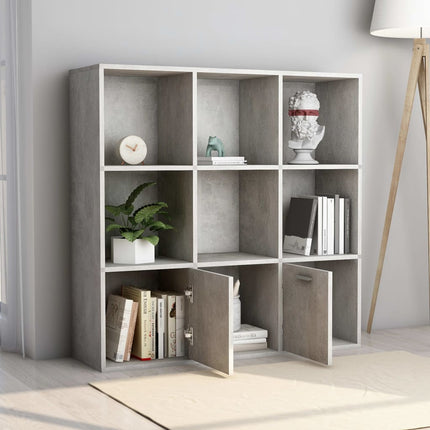 vidaXL Book Cabinet Concrete Grey 98x30x98 cm Chipboard