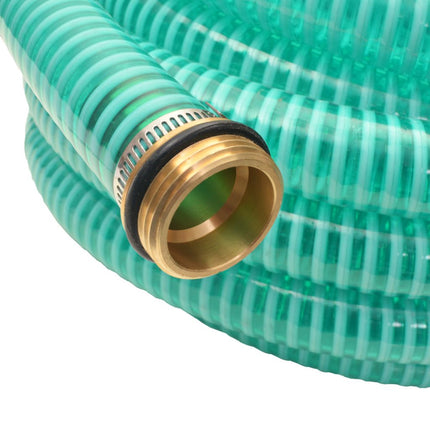 vidaXL Suction Hose with Brass Connectors 7 m 25 mm Green