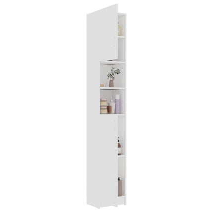 vidaXL Bathroom Cabinet White 32x25.5x190 cm Chipboard