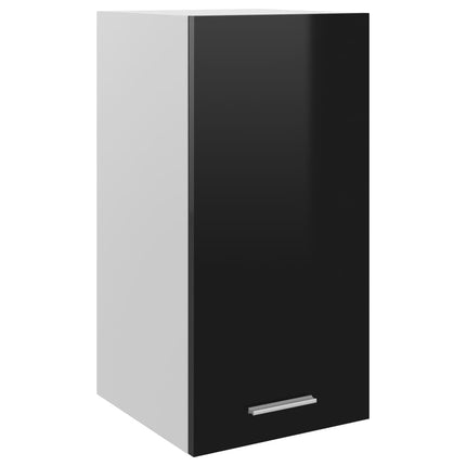vidaXL Hanging Cabinet High Gloss Black 29.5x31x60 cm Chipboard